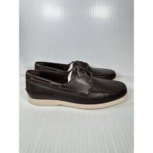 Size 12 Cole Haan G+ Bowside Boat Shoes Brown Leather Men Casual Slip On NEW